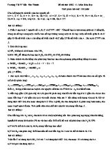 Đề thi thử học sinh giỏi môn Hóa học 11 - Trường THPT Bắc Yên Thành